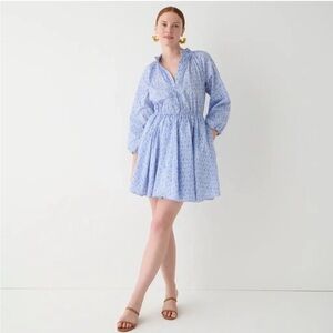 J.Crew Ruffle-collar dress in Liberty D'Anjo Coast fabric